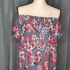 Xhilaration Off the Shoulder Open Back Top